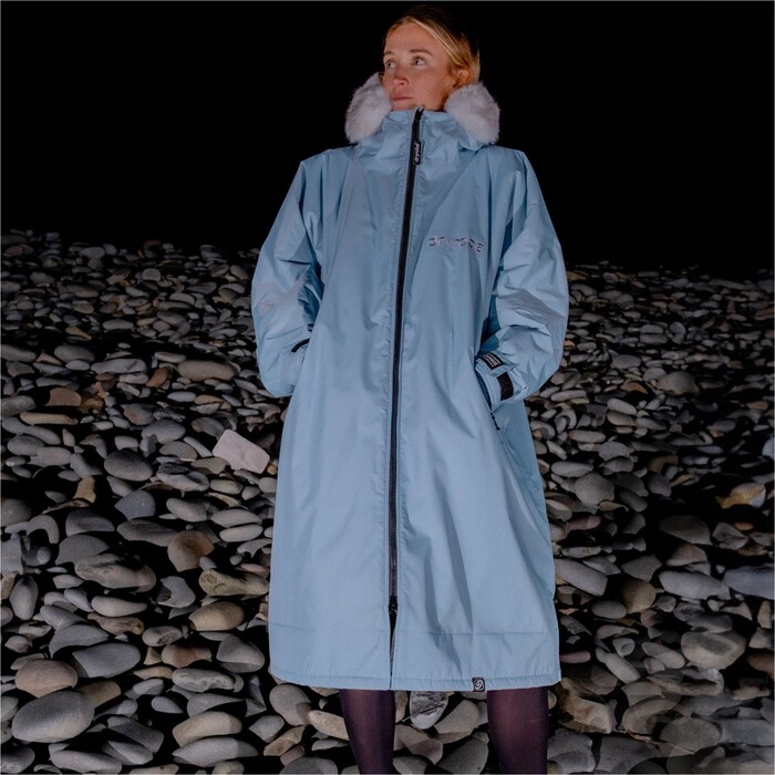 2024 Dryrobe Erwachsene Advance Langrmelige Wickelkommode Robe LS-DA-ICE-B - Ice Blue